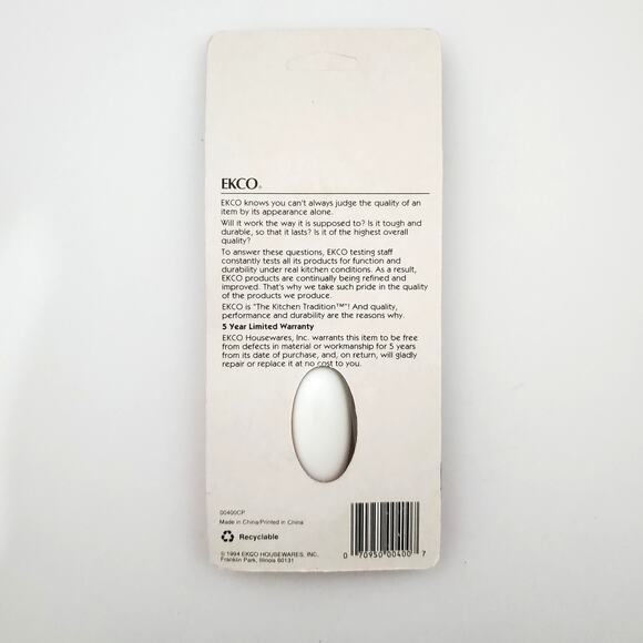 Vtg 1994 EKCO 6 Piece White Plastic Measuring Spoon Set New In Package - Picture 5 of 6